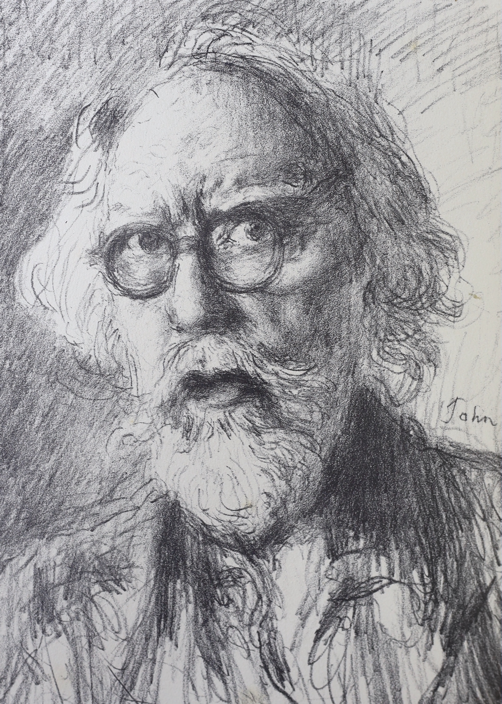 John, Augustus - Fifty-Two Drawings, with an introduction by Lord David Cecil, one of 150 signed by Augustus John and David Cecil, folio, photo-litho offset plates, original half vellum by Zaehnsdorf, George Rainsford, L